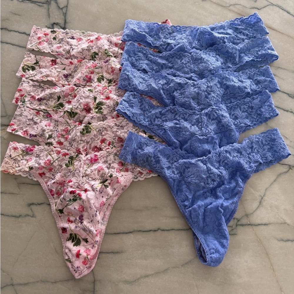 10 Pk Hanky Panky PR4811 Womens Printed Signature Lace  Thong,  One Size B007